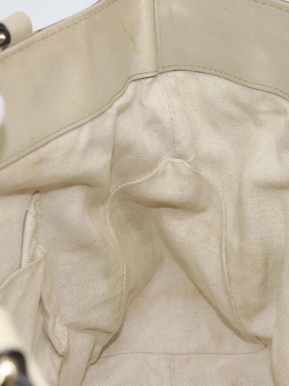 GUCCI GG Canvas Web Sherry Line Mayfair Tote Bag Beige Red 257061 Auth ep12533 - Picture 10 of 16